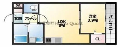 REGIES八尾高安【103号室】の間取り