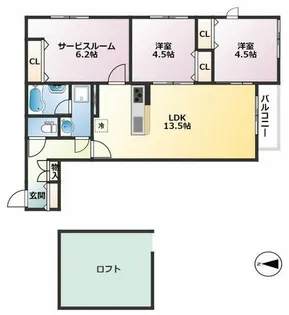 フォレスター御影【202号室】の間取り