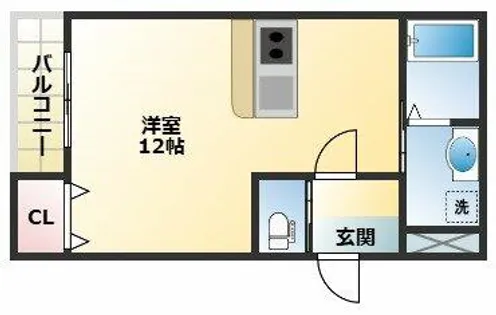 フローリッシュ加美南【3階】の間取り