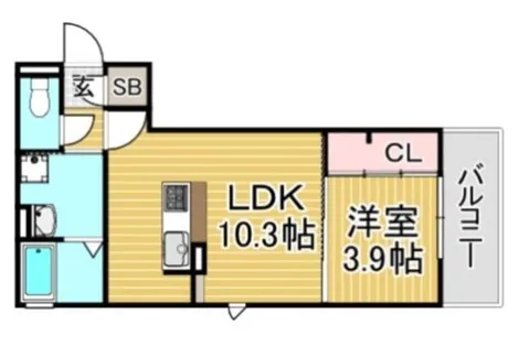 福岡県大野城市東大利2丁目【アパート】の間取り