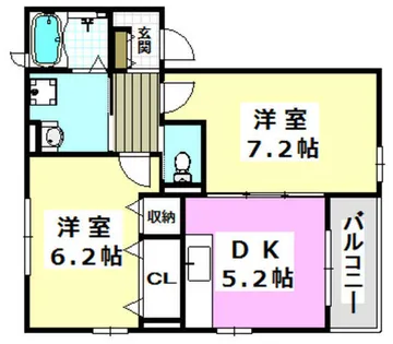ヴィラ葵【1階】の間取り