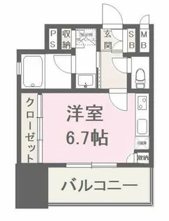 ヴィラージュ高宮ストリート【7階】の間取り