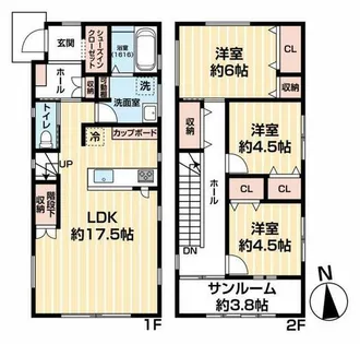 愛知県豊橋市豊岡町【一戸建】の間取り