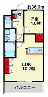 グランディール【202号室】の間取り