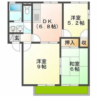 メゾン7 B棟【1階】の間取り
