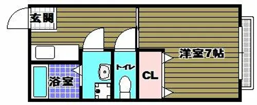 木下ハイツ【1階】の間取り