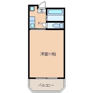 第4エルザビル【703号室】の間取り