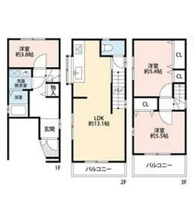 大阪府堺市西区浜寺石津町中3丁【一戸建】の間取り