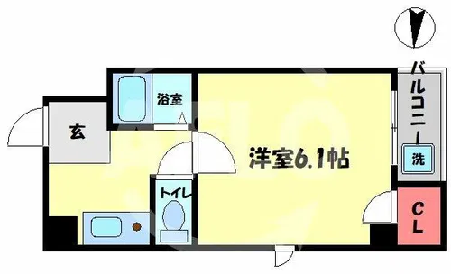 タカノハイム天神橋【9階】の間取り