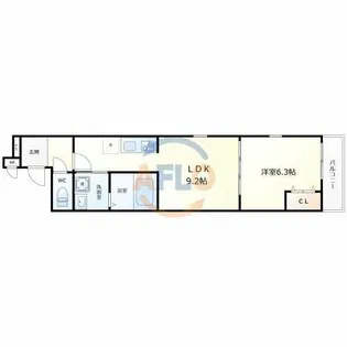 フジパレス針中野ウエスト【3階】の間取り