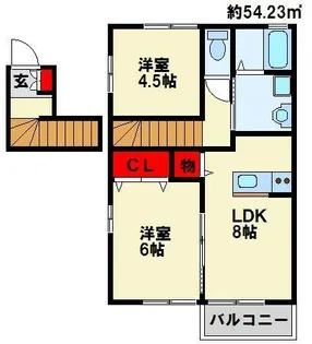 福岡県北九州市八幡西区上の原3丁目【アパート】の間取り