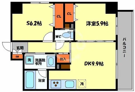 ルーチェ桜川【9階】の間取り