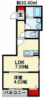 サニーガーデン銀座【201号室】の間取り