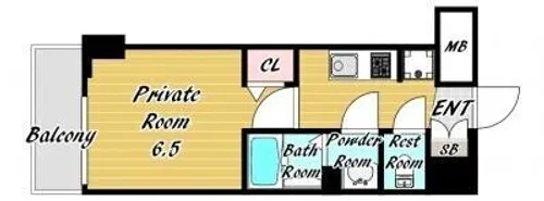 City Lux Namba South【8階】の間取り