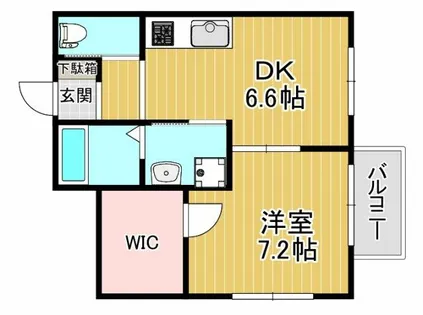 フェリシアパレス堺【3階】の間取り