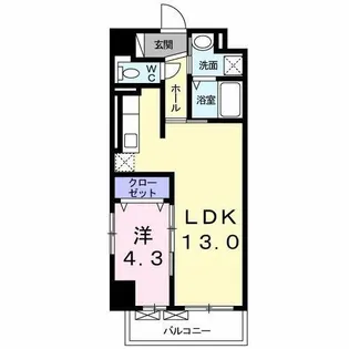 リーベル クリサンス【5階】の間取り