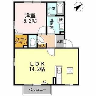 クリアムール A【1階】の間取り
