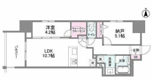 シーズンフラッツ南森町PREMIER【5階】の間取り