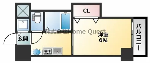 CITY SPIRE布施【4階】の間取り