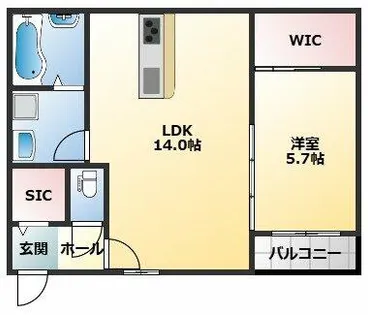 クレア法善寺【3階】の間取り