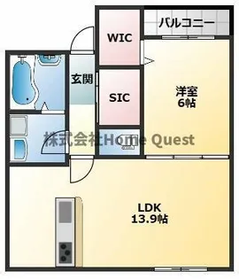 クレア法善寺【3階】の間取り