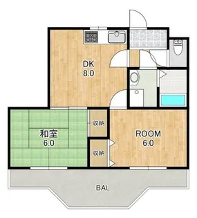 滋賀県大津市大萱4丁目【マンション】の間取り