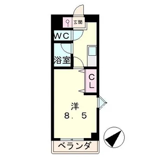 クローバーハイツⅢ【1階】の間取り