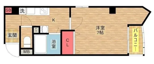 ラ・フォンテ阿波座【9階】の間取り