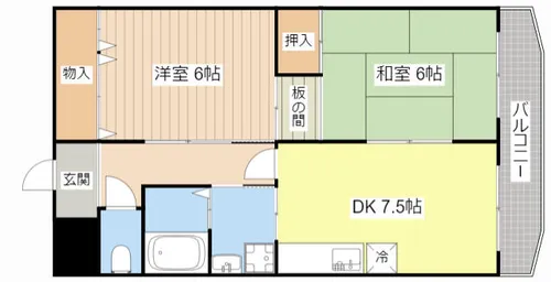 N’s STYLE2【202号室】の間取り
