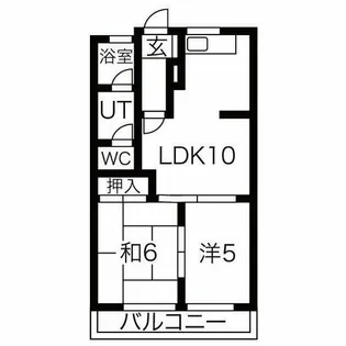 愛知県岩倉市石仏町長北屋敷【アパート】の間取り