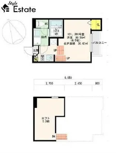 リバーサイド露橋【201号室】の間取り