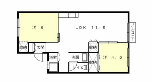 河野コーポ【1階】の間取り