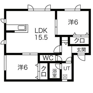 フラリッシュ屯田【101号室】の間取り