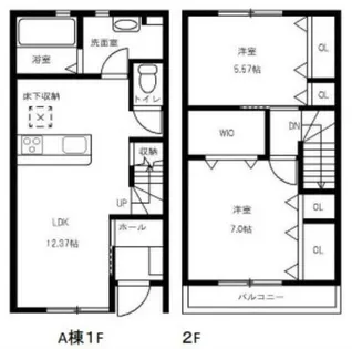 シャルレックスA棟【6号室】の間取り