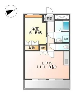 ビラージュ新野辺【1階】の間取り