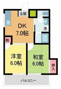 モダンアパートメント神戸宝塚II【2階】の間取り