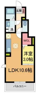 アクシアサニーコート北棟【A105号室】の間取り