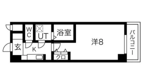 S-RESIDENCE難波Viale【4階】の間取り