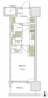 ザ・パークハビオ都島フロント【9階】の間取り