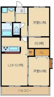 アビタシオンデュプルミエ【2階】の間取り