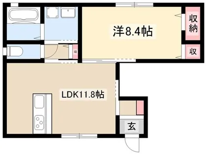 エルメゾン元中野【1階】の間取り