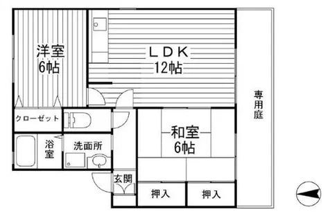 ツインズ・スクエア【1階】の間取り