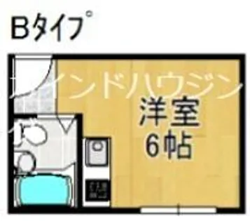 万代住之江コーポ【4階】の間取り