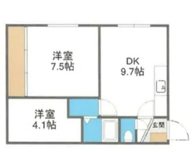 青木ハイツ【2階】の間取り