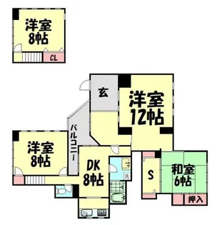 サンジミニアーノ・ハウス【AB号室】の間取り