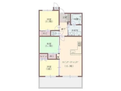 兵庫県姫路市安田2丁目【マンション】の間取り