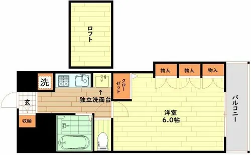 エステムコート梅田東アクアパレス【5階】の間取り