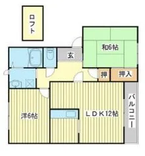銀の馬車道 壱番館【E202号室】の間取り