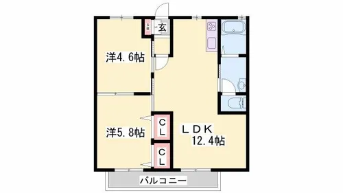 フレグランスH・M【0202号室】の間取り