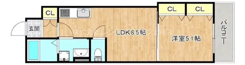 Gran QUALIOR北巽【3階】の間取り